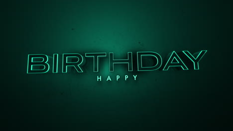 Monochrome-Happy-Birthday-text-on-green-gradient