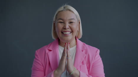 woman applauding