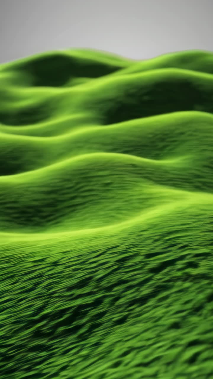 Paesaggio astratto verde dalla texture ondulata