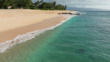 low flying over ocean in hawaii