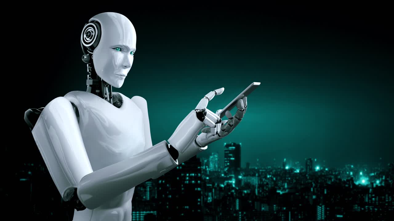 conexión a internet controlada por un robot humanoide y proceso de aprendizaje automático