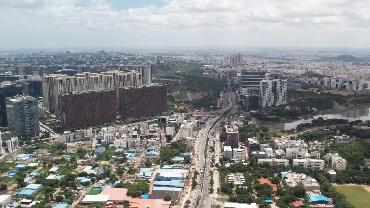 Rekaman udara kota maju di India
