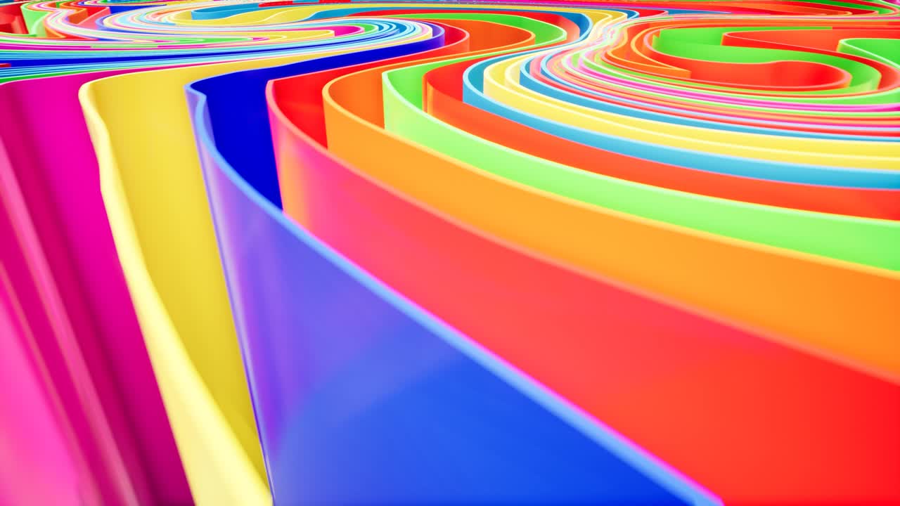 animación de gradiente de onda colorida.. futuros patrones geométricos fondo de movimiento. renderización 3d 4k