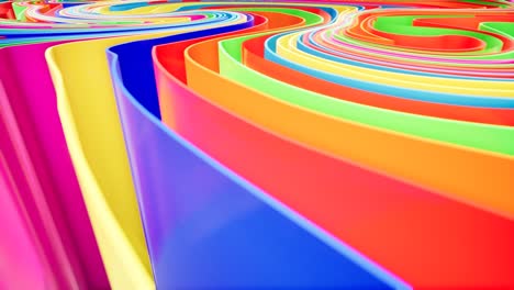 colorful wave gradient animation.. future geometric patterns motion background. 3d rendering 4k