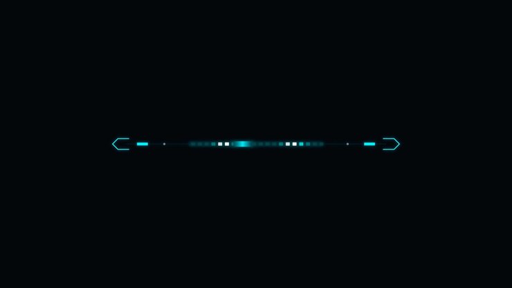 Futuristic Digital Loading Bar Animation on Black Background
