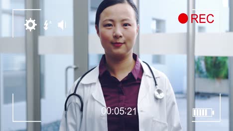 filming a doctor on a digital camera 4k