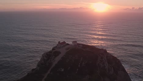 posto de observação at portugal during sunset, aerial