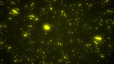 neon stars racing and zooming through space universe galaxy astronomy 3d animation on gradient background vibrant abstract dynamic digital motion yellow
