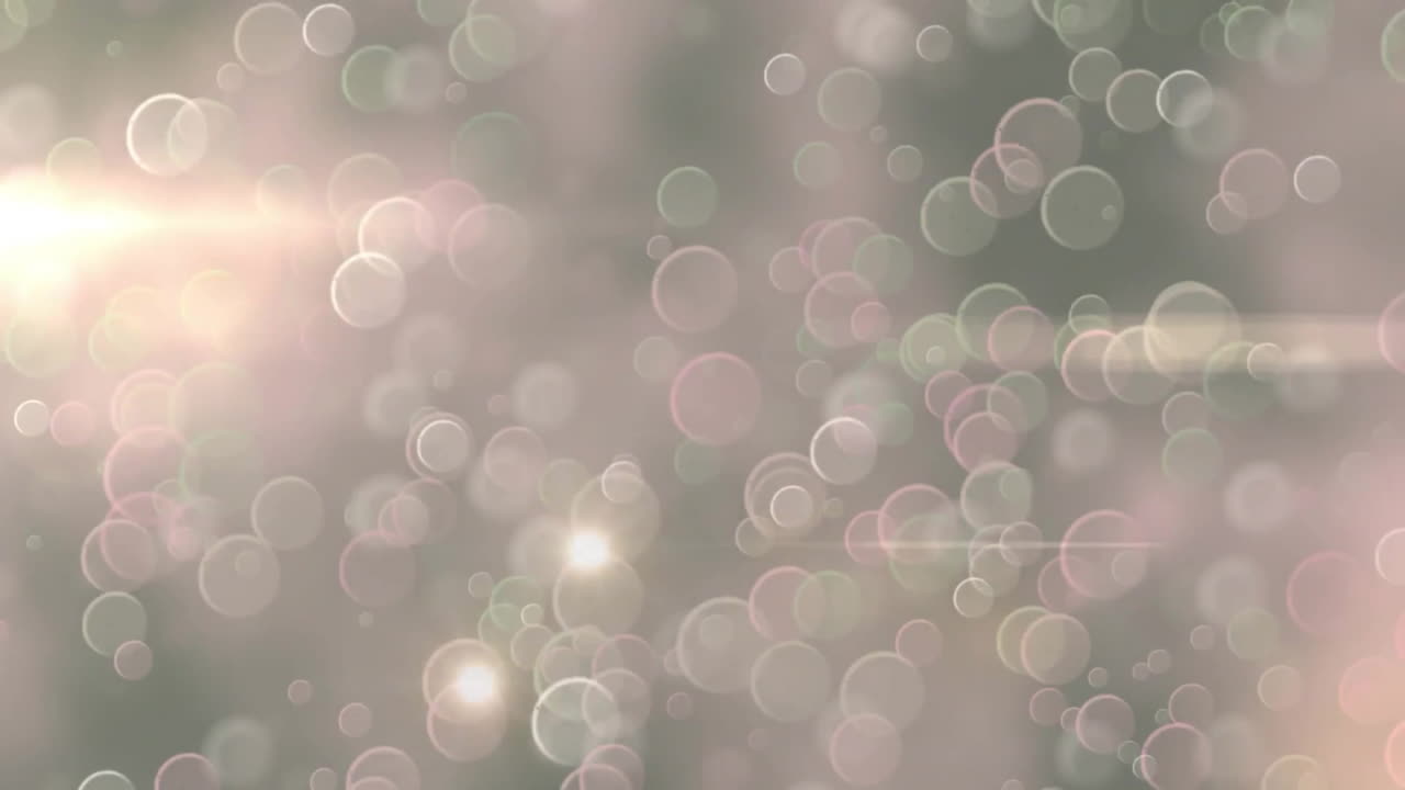animación de luces bokeh suaves sobre un fondo borroso con círculos brillantes