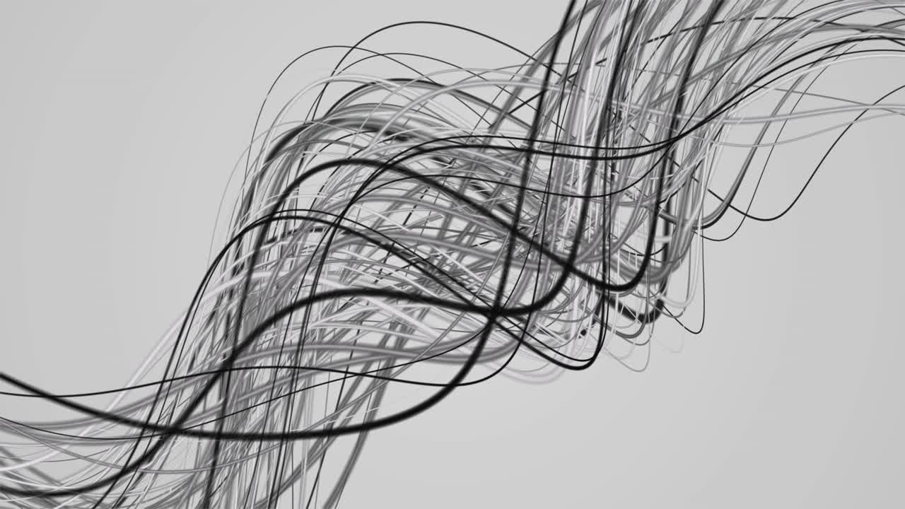 волшебная анимация с полосатой волной объекта в замедленном движении, 4096x2304 петля 4k