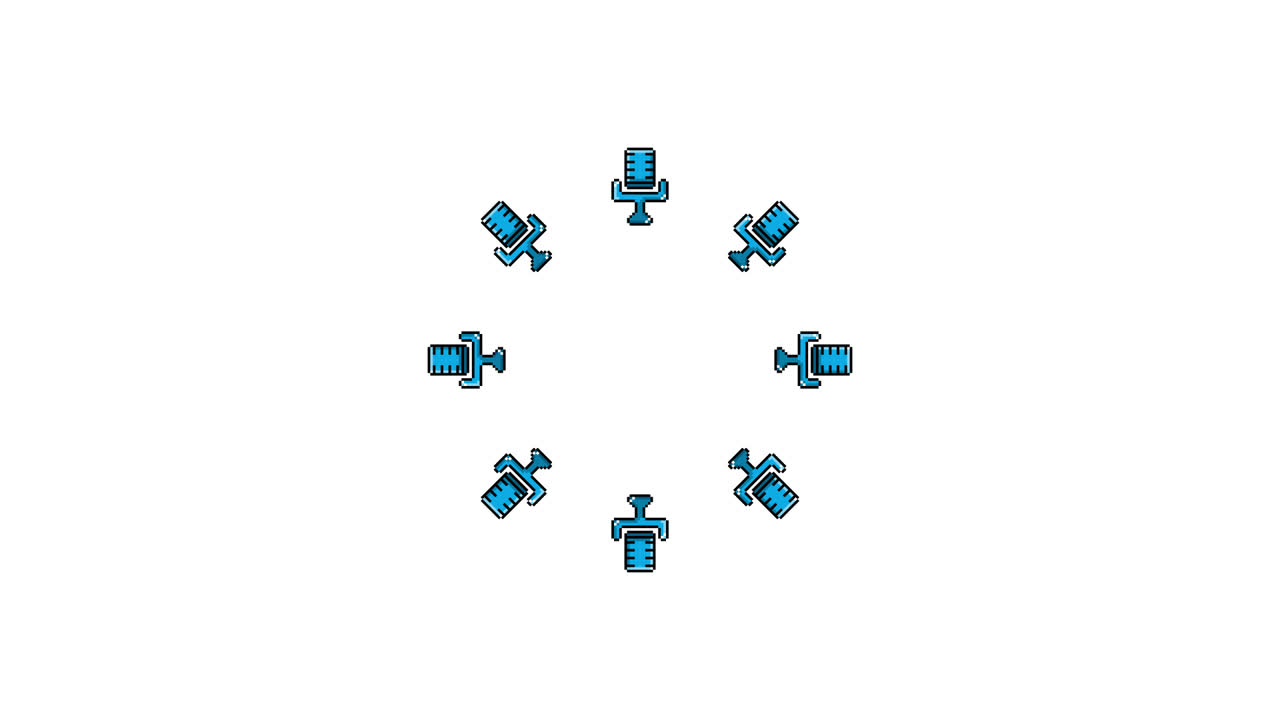 Pixel Art Condenser mic Spinning Circle Animated Overlay Transparent 30fps (2)