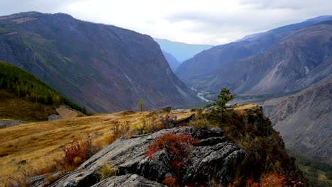 rock above mountain valley seamless loop