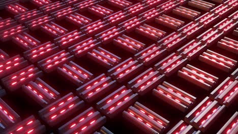 abstract geometric pattern with glowing red lines