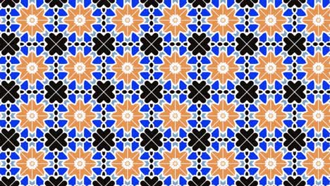 seamless tile pattern illustration with floral signs. panning