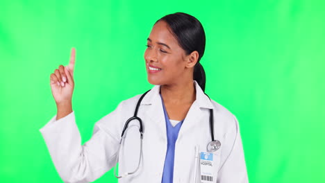 Presentation,-green-screen-and-doctor