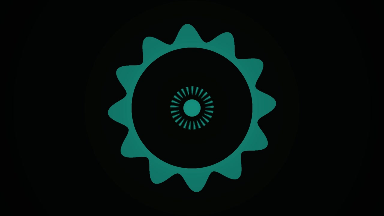 Looping Abstract Teal Shape Animation with Pulsing Effect