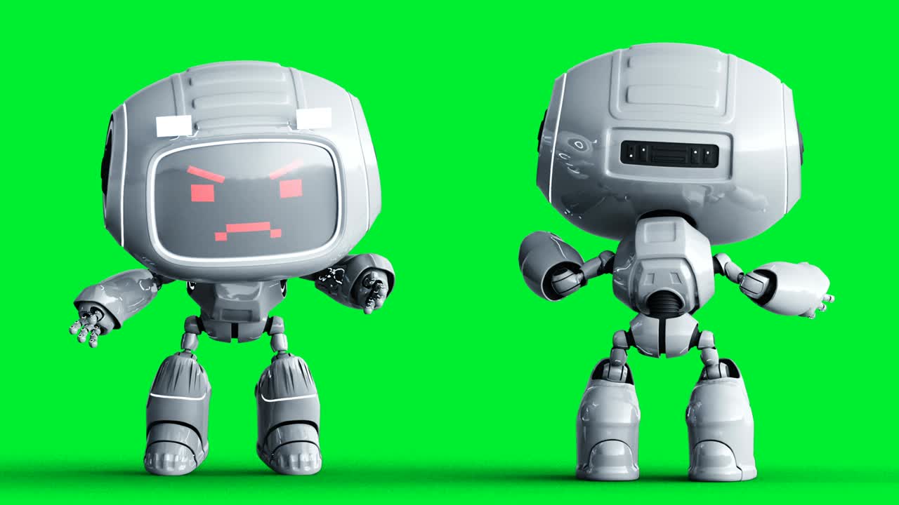 화가 난 하 장난감 로 애니메이션, 물리적 모션 흐릿함, 현실적인 녹색 스크린 4k 애니메이션, 녹색 화면