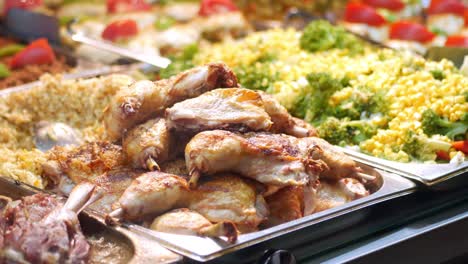 pollo asado y verduras