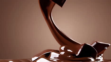 melted chocolate splash