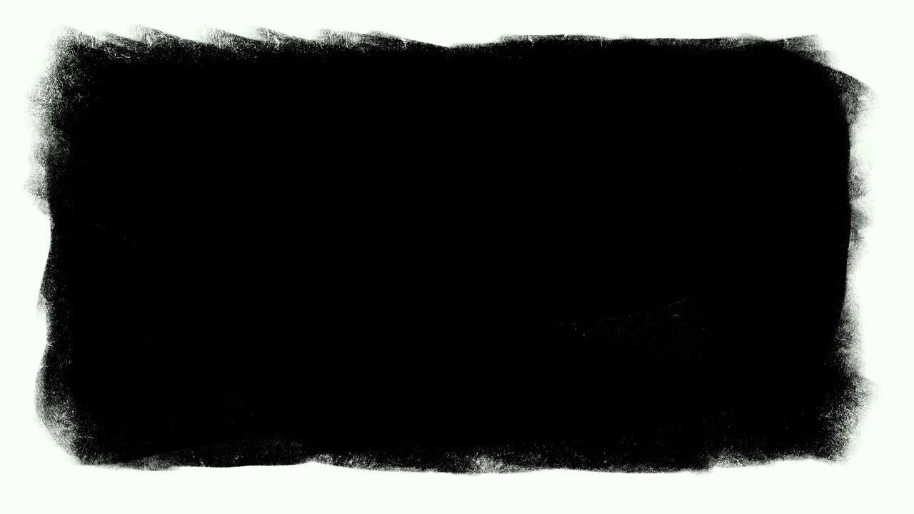Black Grunge Texture Frame with Rough Painted Edges