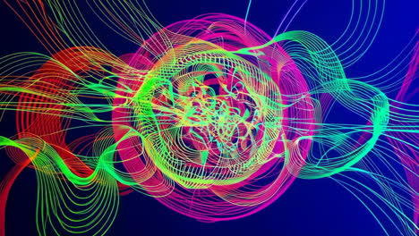 abstract wavy neon light lines background