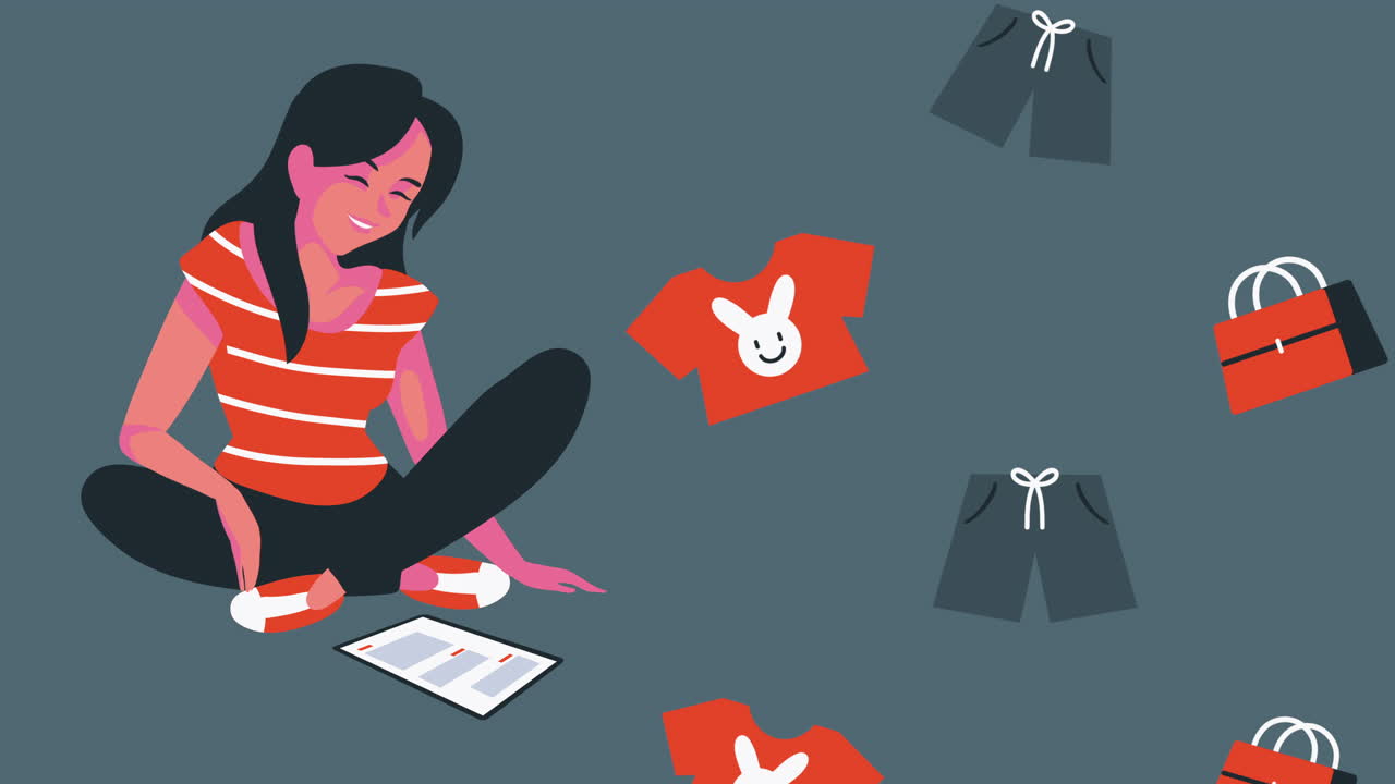 문서와 옷을 가진 젊은 여성