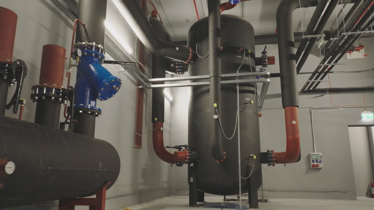 Industrial HVAC Equipment in a Boiler Room