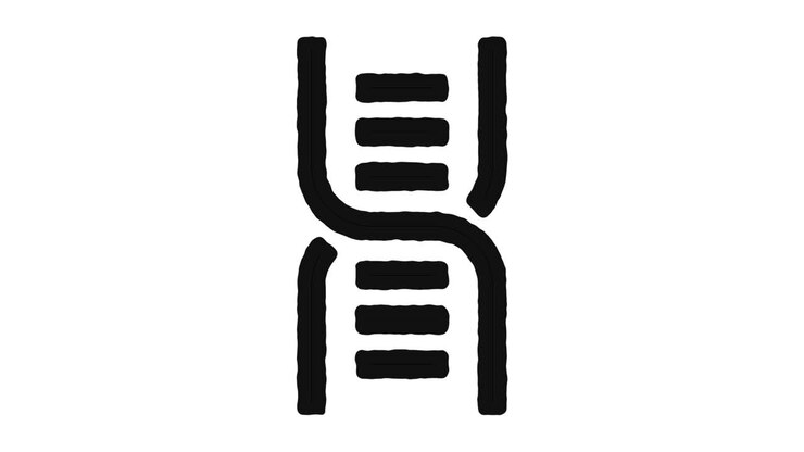 DNA Sequence Icon Animation Footage & Alpha Channel