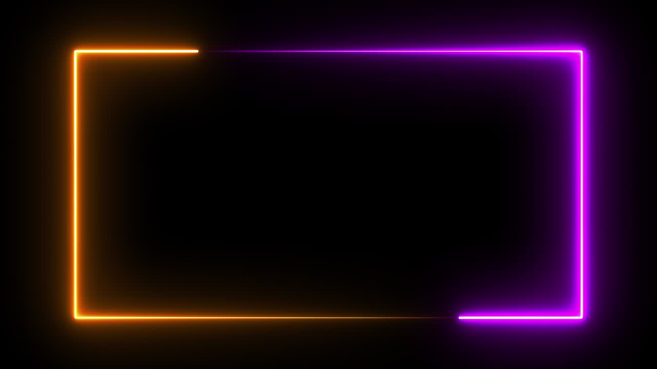 추상적인 네온 직사각형 프레임