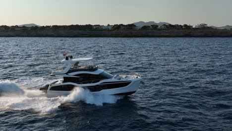 luxury yacht cruising in the ocean
