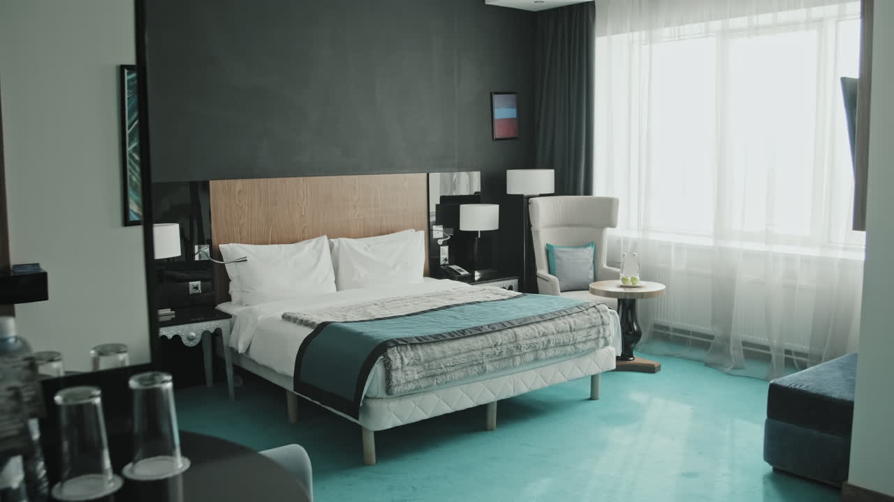 interior de una habitación de hotel moderna