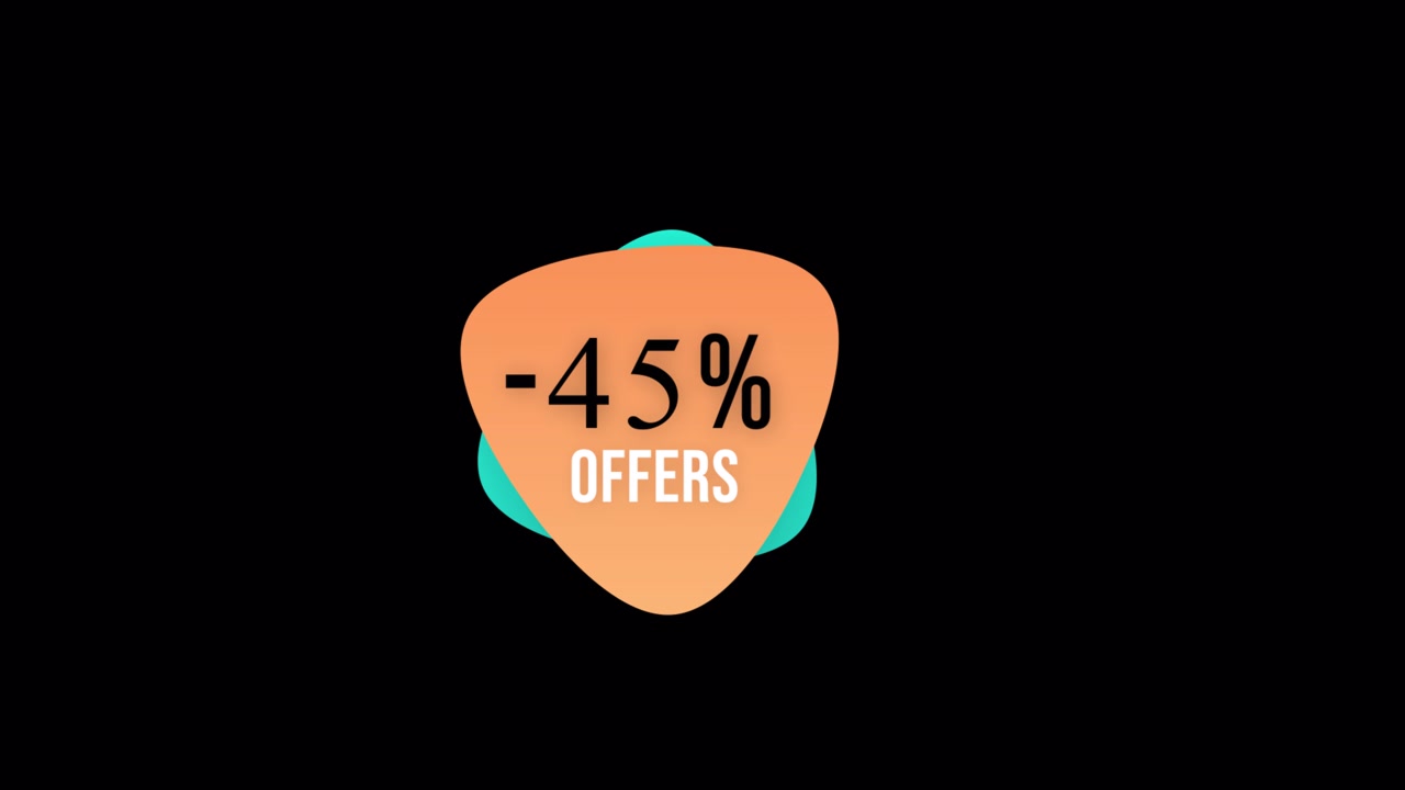 Grafica animata con offerta di sconto del 45%