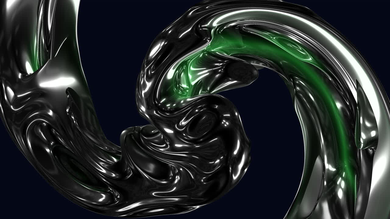 fusión en espiral de remolinos negros y verdes