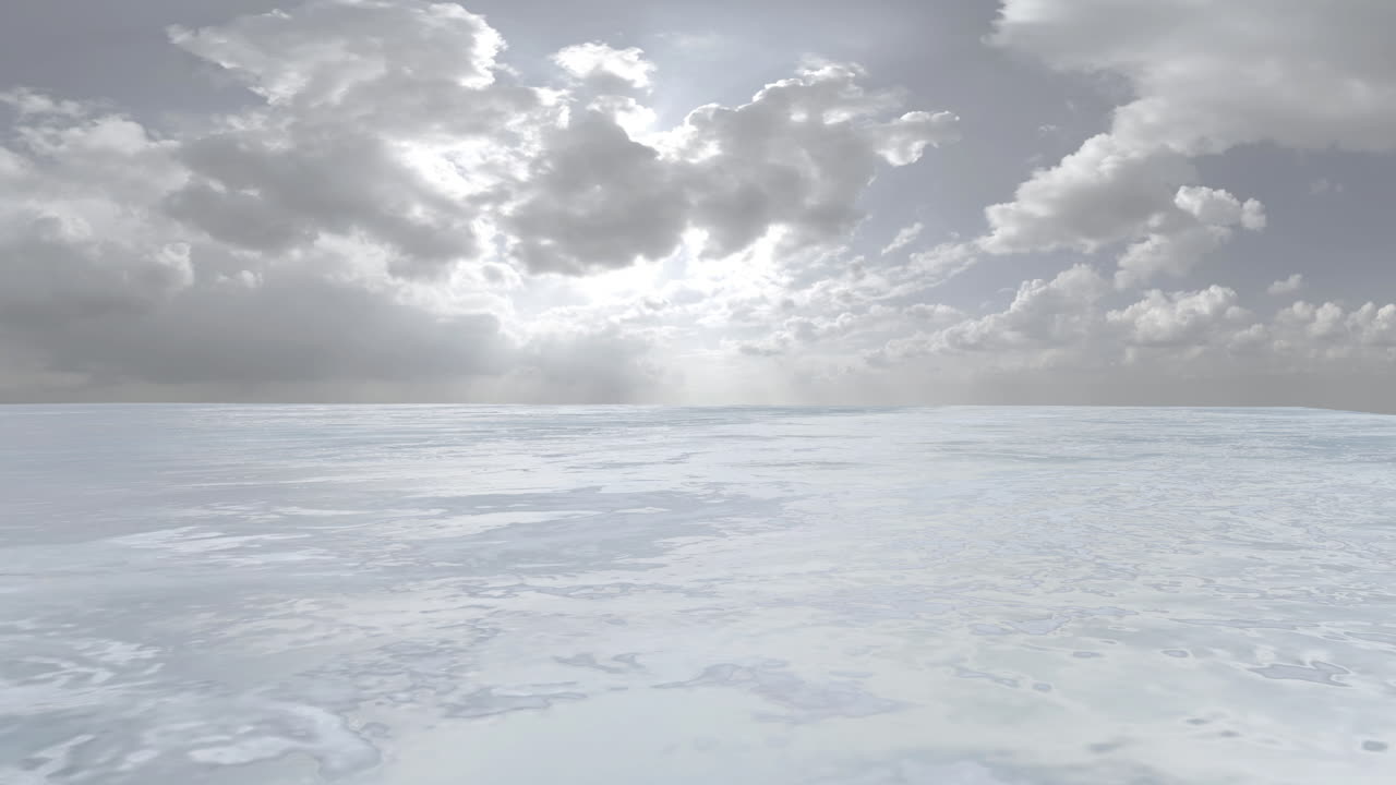 Open ocean under cloudy skies