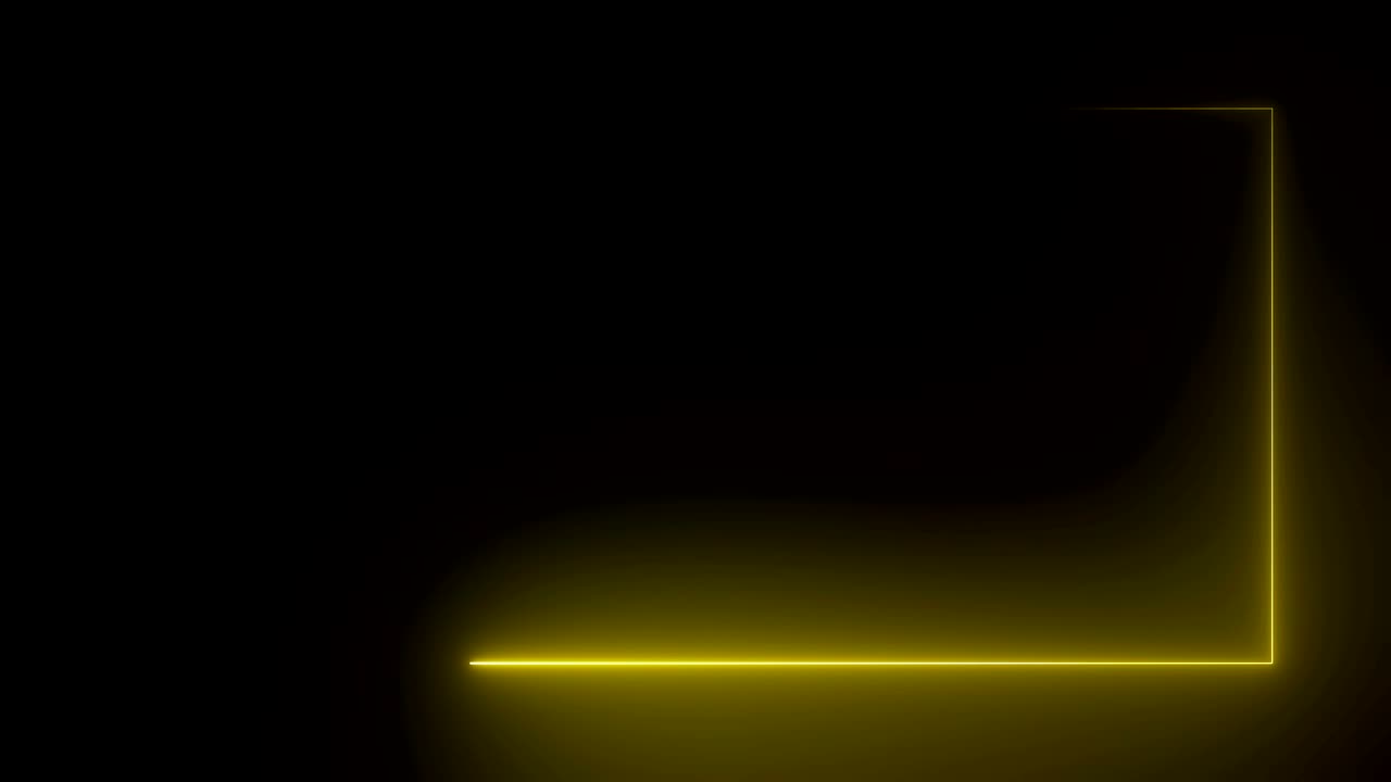 marco rectangular de neón brillante abstracto. diseño de fondo tecnológico con láser. en bucle