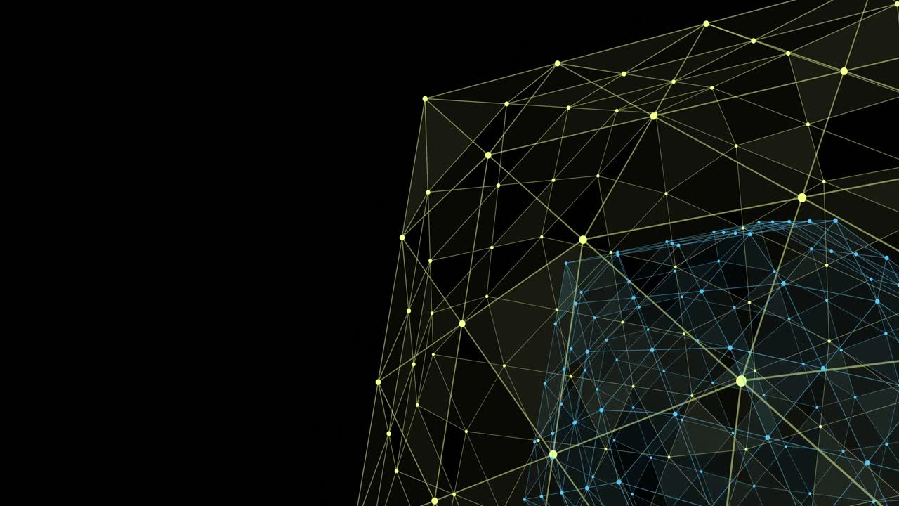 Sphere made of connections against black background