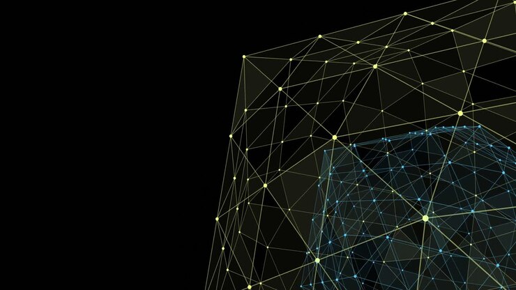 Sfera di connessioni su sfondo nero