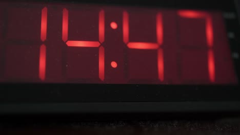 digital alarm clock with big red digits