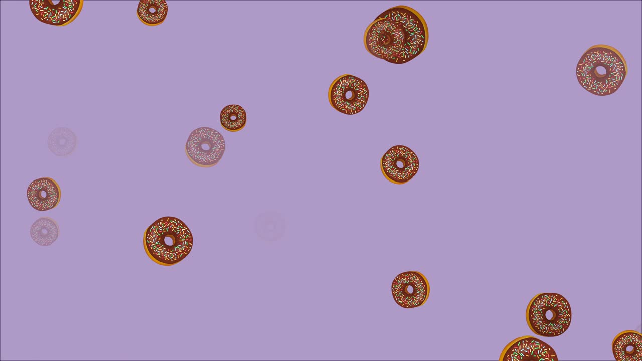 4k 추상 루프 가능한 비행 도, 보라색 배경