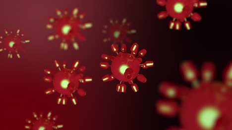 coronavirus covid19 3d animation depth of field