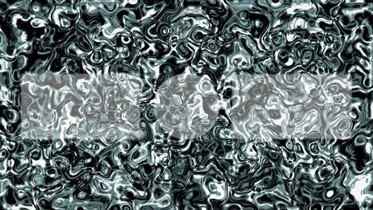 Motion graphics per schermata finale con metallo liquido in movimento