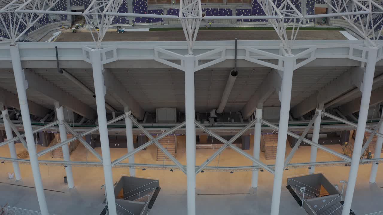 Stadium Under Construction Aerial View