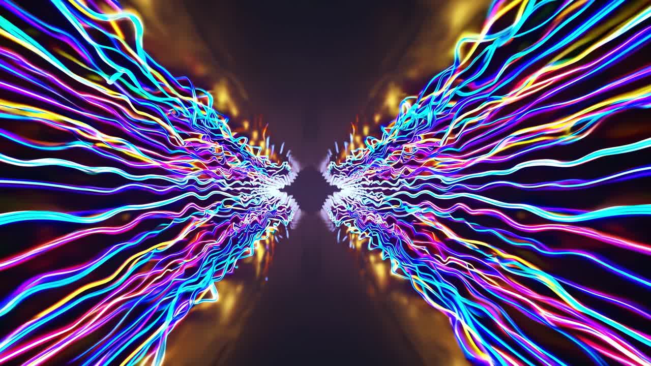 túnel de neón abstracto