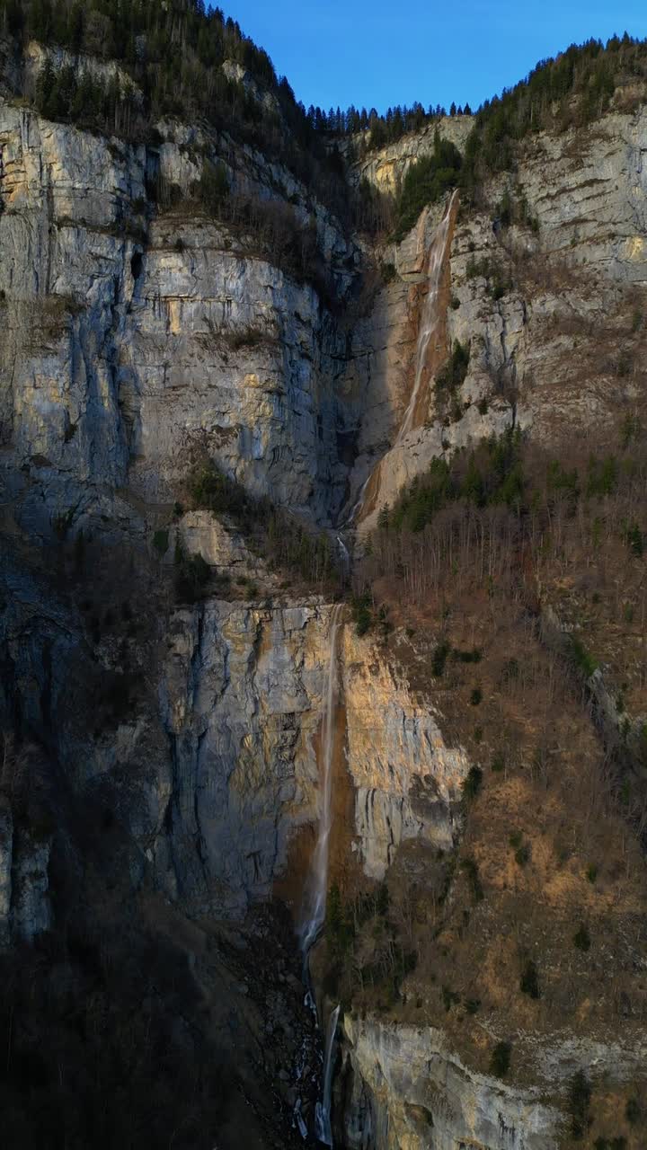 Seerenbach Falls Seerenbachfälle in Switzerland northern shore of Walensee lake