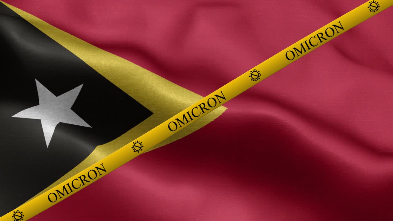 오미크론 변종과 동티모르 발의 금지 줄무