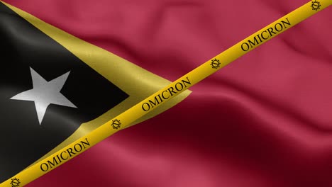 omicron variant and ban strip on east timor flag