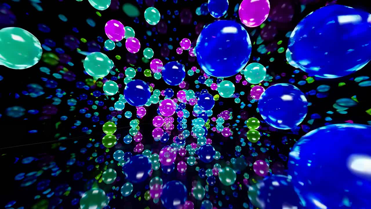 Abstract Colorful Glowing Spheres