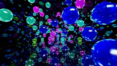 abstract colorful glowing spheres