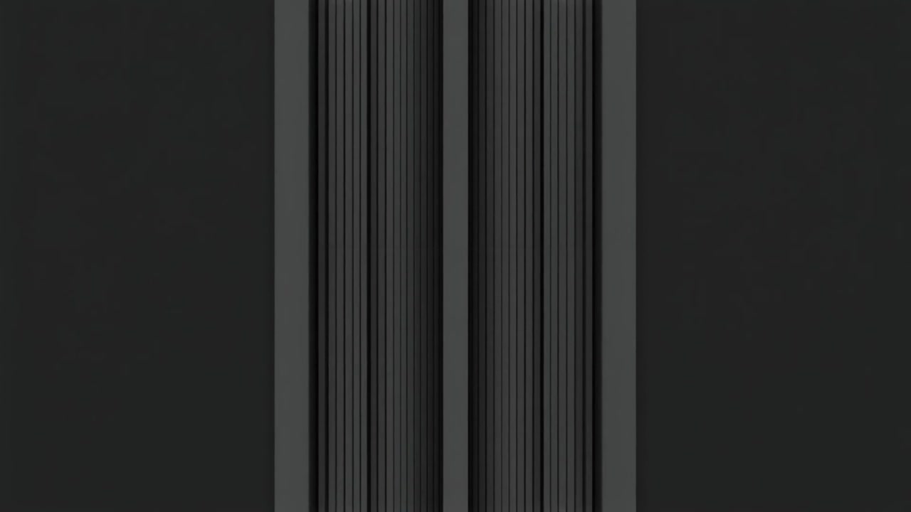 Abstract 3D Animation of Expanding and Contracting Dark Geometric Bars