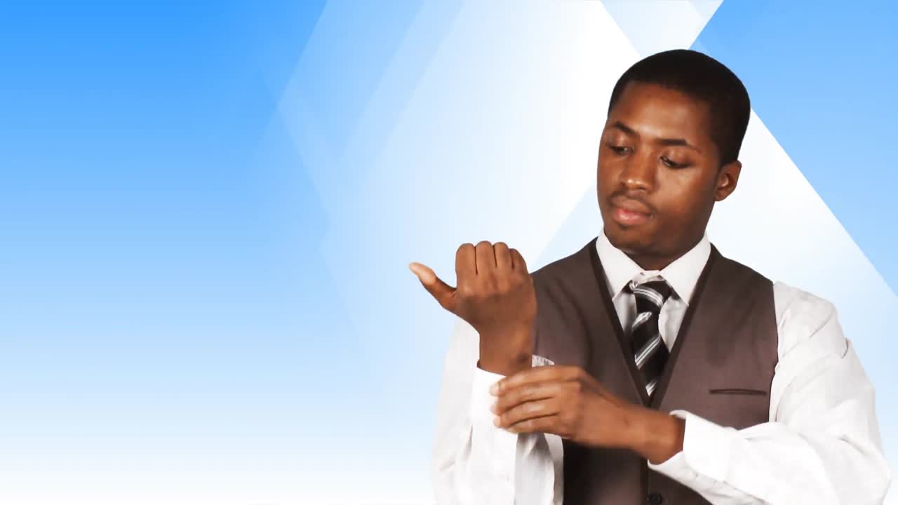 un hombre de negocios tomando sus esposas.